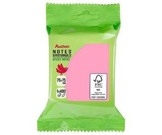 Auchan 400 Notas Adhesivas Multicolor Vfsc 75X75Mm