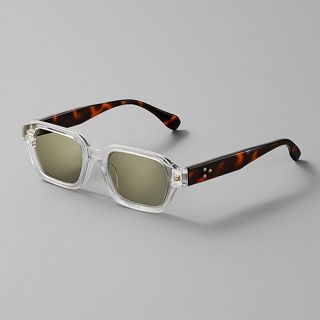 Lunette Solaire Vintage Transparent & Écaille