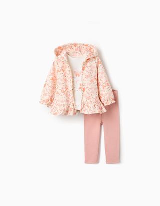 Conjunto de 3 Peças com Borboletas para Bebé Menina - Tamanho 18/24M