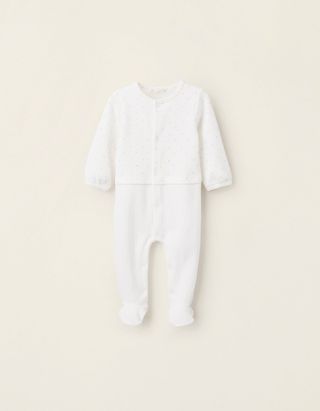 Babygrow Canelado para Recém-Nascida 'Losangos' - Tamanho 1/3M