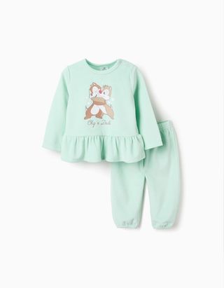 Pijama de Veludo para Bebé Menina 'Chip & Dale' - Tamanho 18/24M
