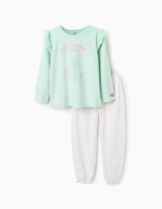 Pijama de Veludo Brilha no Escuro para Menina 'Emoções' - Tamanho 9/10