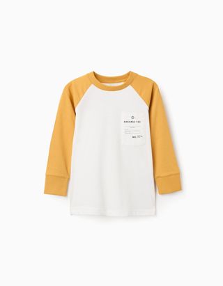 T-Shirt de Manga Comprida para Menino 'Baggage Tag' - Tamanho 13/14