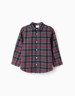 Camisa de Flanela com Xadrez para Menino 'B&S' - Tamanho 5/6