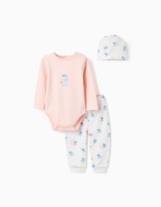 Conjunto de 3 Peças Stitch para Bebé Menina - Tamanho 18/24M