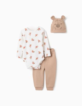 Conjunto de 3 Peças para Recém-Nascido 'Winnie the Pooh' - Tamanho 24/36M