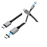 Магнітний кабель Remzona USB-C (Type-C) 100W 1м CCC1M-01BK