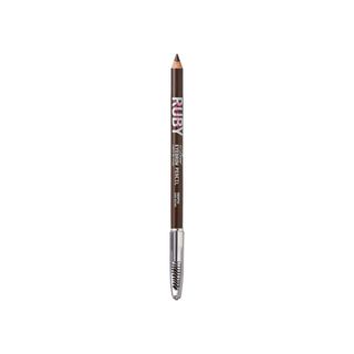 Ruby Kisses Go Brow Wooden Eyebrow Pencil - Dark Brown 02 (649674043021)