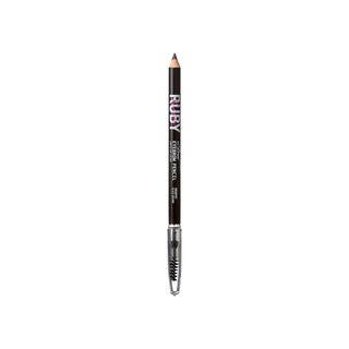 Ruby Kisses Go Brow Wooden Eyebrow Pencil - Black Brown 01 (649674043014)