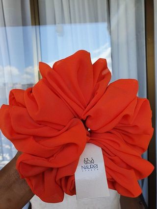 Naurei Luxe Chiffon Scrunchies:Burnt Orange