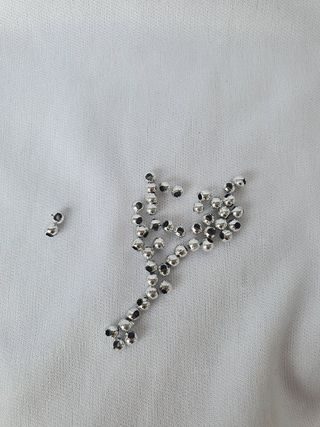 Silver Metallic Micro Beads