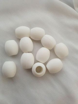 Matte White Silicone Beads