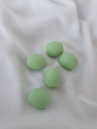 Matte Light Green Silicone Beads
