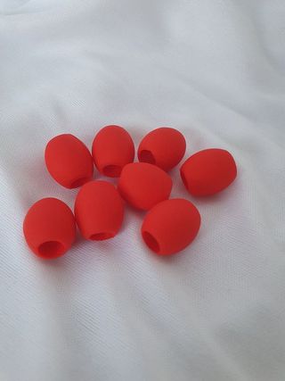 Matte Red Silicone Beads