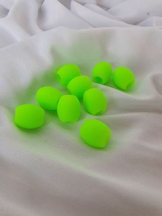 Matte Neon Green Silicone Beads