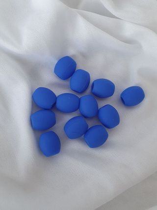 Matte Royal Blue Silicone Beads