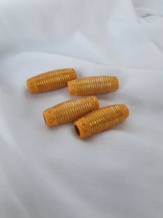 Gold Filigree Tube Beads