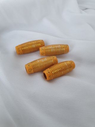 Gold Filigree Tube Beads