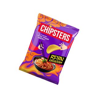 Чипси картопляні «Chipsters» зі смаком гострий удон, 100г