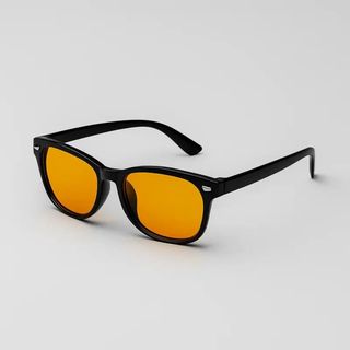 Lunettes de Soleil Noires Teinte Orange