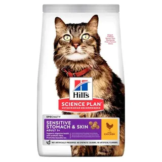 HILL'S SCIENCE PLAN Aliment Sec pour Chat Adulte Sensitive Stomach & Skin Poulet 1