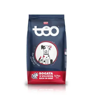 TEO dry dog food rich in beef 2.7kg