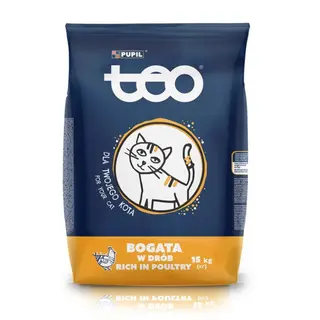 TEO dry cat food with chicken 15 kg
