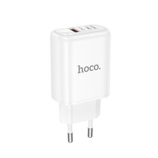 Type- C / Hoco DC107 Cool dualport PD30W+QC3.0 charger USB-Type-C, USB--A White (163797)