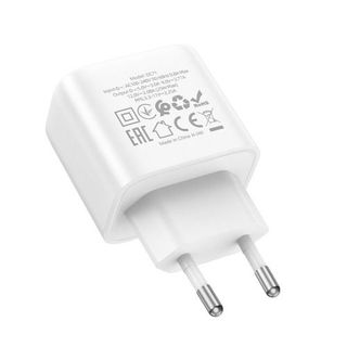 Type- C / Hoco PD25W DC71 Precise single port Charger Type-C (w/o Cable) White (163795)