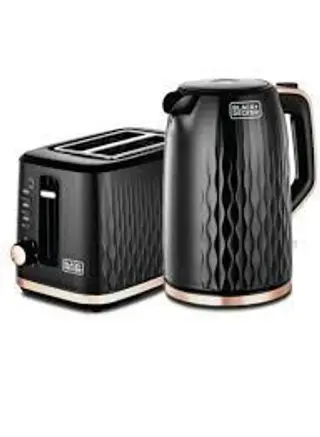 Black And Decker Toaster Power, 870W ; Kettle Power, 2200W Breakfast Set