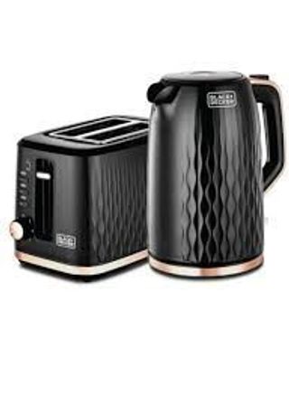 Black And Decker Toaster Power, 870W ; Kettle Power, 2200W Breakfast Set