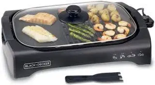 Black And Decker 2200W Lifestyle Open Flat Grill Lgm70-B5