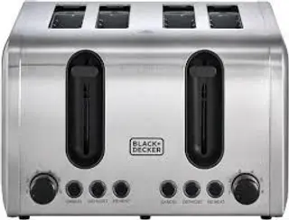 Black And Decker 4 Slice Parallel Slot Ss Toaster Et444-B5