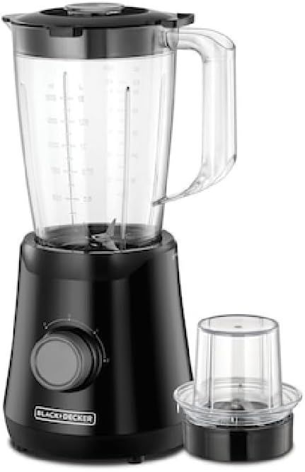Black And Decker 500W Blender With 1 Grinder Black Bx530-B5
