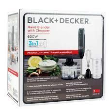 Black And Decker 600W 3In1 Hand Blend With Chopper Hb600-B5
