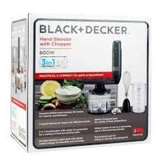 BLACK AND DECKER 600W 3IN1 HAND BLEND WITH CHOPPER HB600-B5