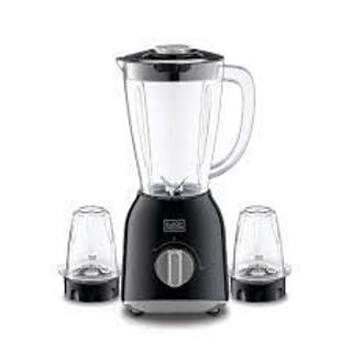 BLACK AND DECKER 400W GLASS BLENDER WITH 2 GRINDER MILLS