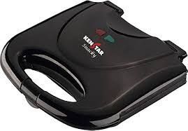 Kenstar Snacky Sandwich Griller, Cut & Seal Plates, 750W, Black