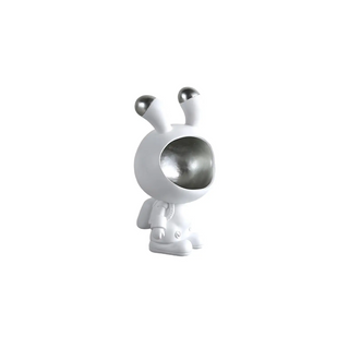 STATUE BEBE ASTRONUT BLANC ET ARGENTE  ART SCULPTURE17x14x32 ref