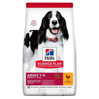 Croquettes Hill's pour chien adulte taille moyenne au poulet 2.5kg