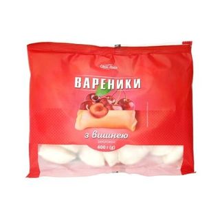 Вареники 400 гр Своя Лінія з вишнею без кісточки заморожені п/ет