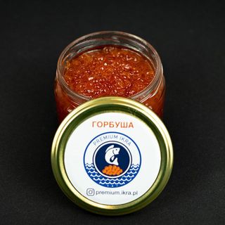 Czerwony kawior z łososia gorbatego (gorbusza) premium - 250g