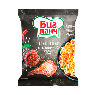 4607160451329 სწრაფი მომზადების ლაფშა საქონლის /ბიგ ლანჩ/ 75გრ