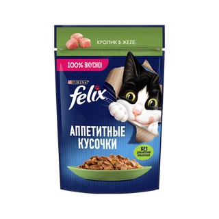 Aliment pentru pisici Felix cu iepure 75gr