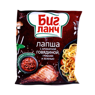 4607160450896 ლაფშა საქონლის ხორცით,სიკო,მწვანილი /ბიგ ლანჩ/75გრ
