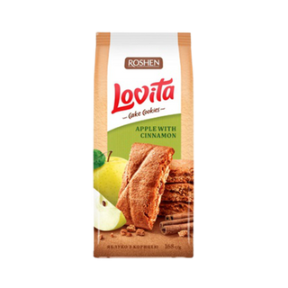 Печиво Roshen Lovita Cake Cookies здобне з яблуком та корицею 168 г