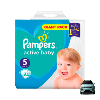 Pampers active baby-dry pelene 11-18kg 64kom