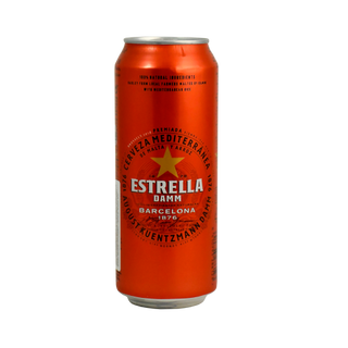 Пивна банка Барселона / Estrella Damm / 500 мл