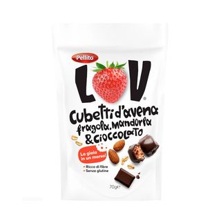 Снеки вівсяні V.Foods полуниця,мигдаль,шоколад 70г (48731)