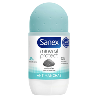Desodorante Roll-On Mineral Protect Piedra De Alumbre Antimanchas Sanex 50Ml